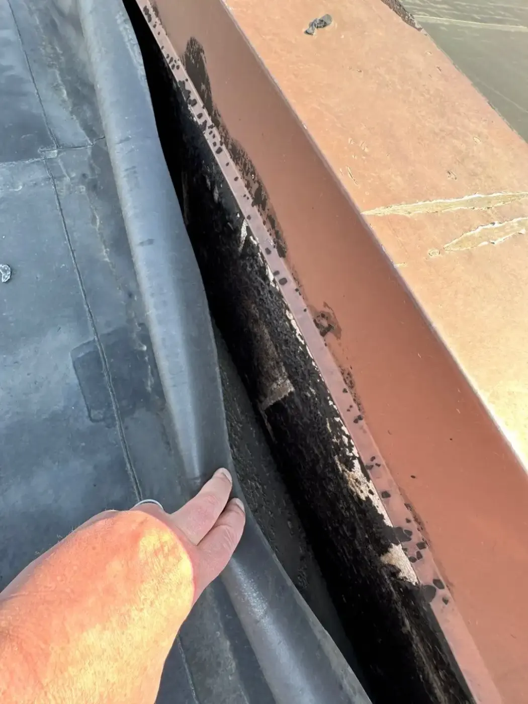 Tarping and dry-in on a Monrovia commercial roof